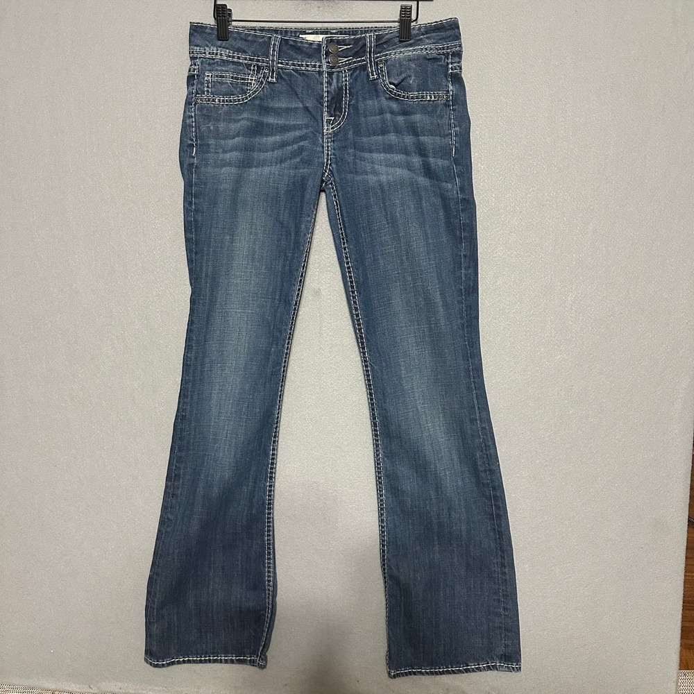 Vigoss Collection Bootcut Jeans Womens 5 Medium Wash Embellished Y2K Low Rise